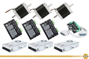 3Axis Nema 34 Stepper Motor 878oz-in 2A Dual Shaft 8leads 100mm&Driver DM856 CNC - Bild 1 von 18