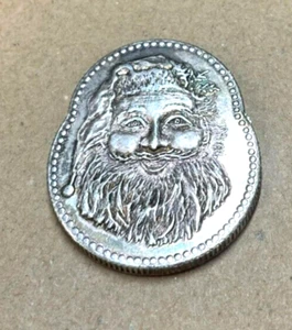 Vintage 1oz 999 Silver GSM Merry Christmas Santa Toned #863 - Picture 1 of 2
