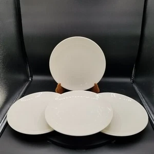 10" Plain White Heavy Ceramic Dinner Serving Plate Unbranded - Set of 4 - Picture 1 of 5