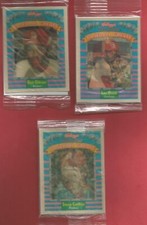1991 Kellogg's 3D Baseball  Cards Bob Gibson, Lou Brock, Steve Carlton 3 Sealed