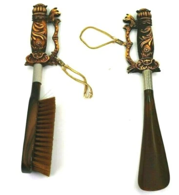 Zapato Catalin vintage cuerno y cepillo perro hecho en Japón Foto 1 de 4