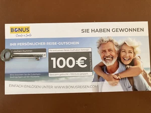 Reisegutschein 100 € - Bild 1 von 1