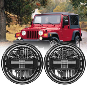 For Jeep Wrangler TJ 1997-2006 7'' H4 LED Headlights Projector Hi/Lo Beam DRL - Picture 1 of 12