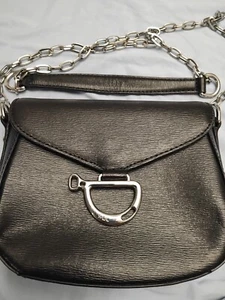 RALPH LAUREN LEATHER CLUTCH BAG CROSSBODY BLACK PERFECT - Picture 1 of 8