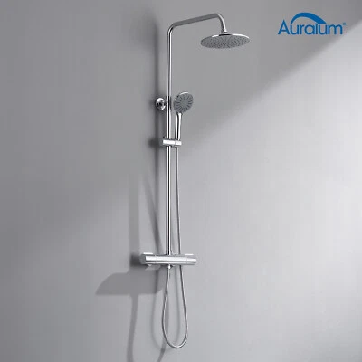 Duschsystem mit Thermostat Duscharmatur Massage Regendusche Duschset Handbrause  - Bild 1 von 4