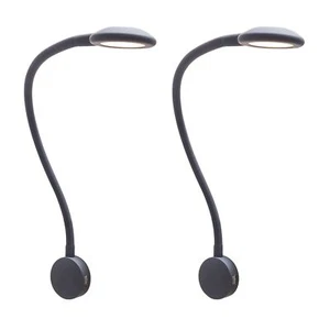 LED Bettleuchte + USB Ladeg. TOUCH weiß schwarz Leseleuchte Leselicht Ladegerät - Bild 1 von 4