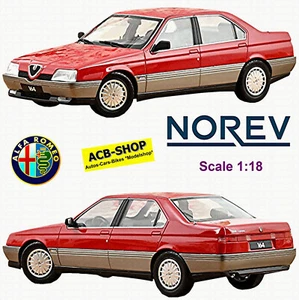 Alfa Romeo 164 Limusina 1991 *Maquilaje 90* Rosso Alfa Rojo 1:18 Norev 187866 - Imagen 1 de 6