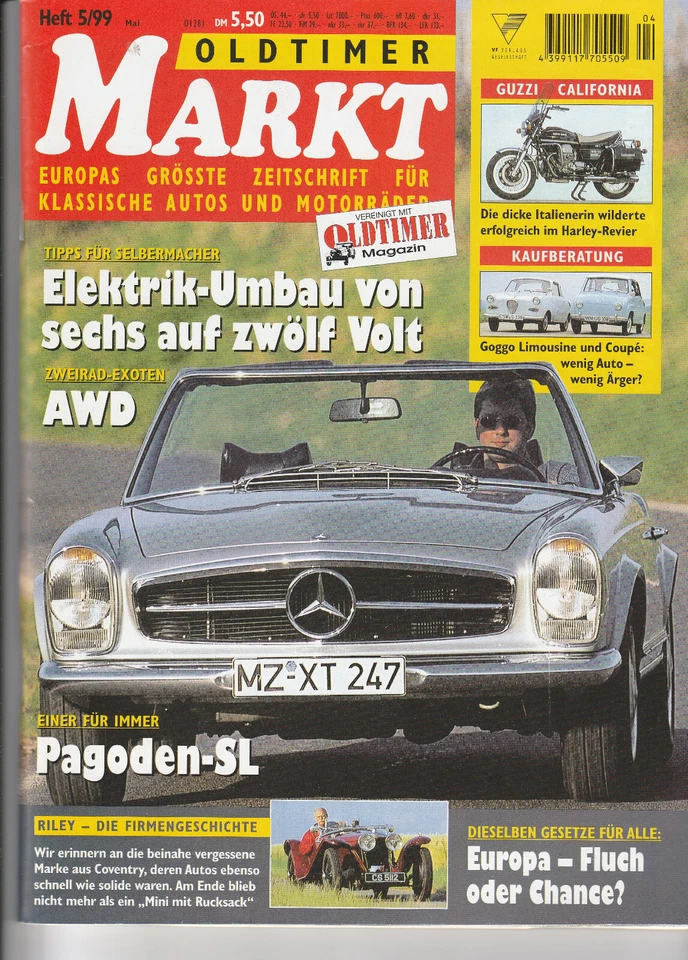 Oldtimer Markt 05/1999 : Titelstory - Mercedes Pagoden SL - Bild 1 von 1