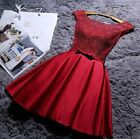 New Evening Formal Party Ball Gown Prom Bridesmaid Short Lace Dress Tsjy