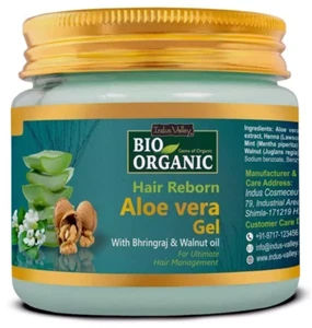 Indus Valley Bio Bio Haar Reborn Aloe Vera Gel Bhringraj & Nussbaumöl 175ML - Bild 1 von 6