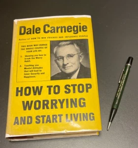 1948 How to Stop Worrying & Start Living von Dale Carnegie + 1. Preis Bleistift - Bild 1 von 21