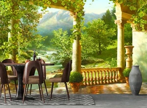 Wall Mural Garden in the Park Photo Wallpaper Wall Decor Giant Paper Poster Art - Picture 1 of 6