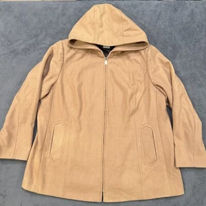 White Stag Lightweight Full Zip Brown Hooded Long Sleeve Jacket Women's Size 3x - Picture 1 of 7