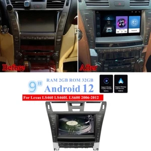 9''Android 12 2+32GB Car Stereo Radio GPS For Lexus LS460 LS460L LS600 2006-2012 - Picture 1 of 24
