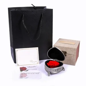 Infinity Rosenbox Blumenbox echte Rose + GRAVUR Muttertag Geschenk Damen Frauen - Bild 1 von 12