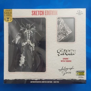 SDCC 2023 EE SPAWN THRONE SKETCH EDITION DELUXE GOLD LE 500 - SERIE AUTOGRAFI - Foto 1 di 8