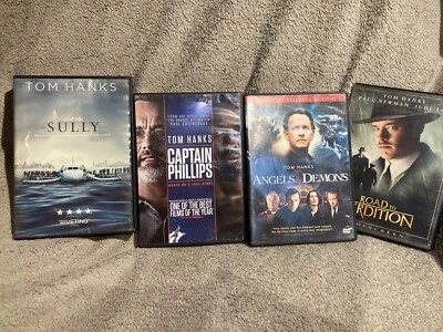 Tom Hanks DVD Lot 4 DVDs: Perdition, Angels & Demons, Cptn Phillips & Suly GUC - Image 1 of 2