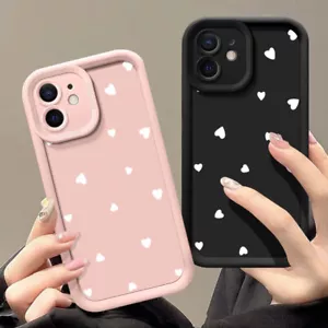 Funda de teléfono para iPhone 16 Pro Max 15 14 13 12 11 corazón a prueba de golpes suave TPU cubierta - Imagen 1 de 22