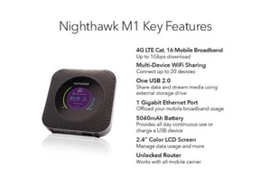 ❎ Netgear Nighthawk M1 - Routeur mobile Gigabit LTE MR1100-100❎ - Photo 1/2
