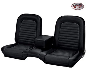 1964 &1965 Mustang Convertible Bench Seat Upholstery Black Front/Rear IN STOCK!! - Picture 1 of 3