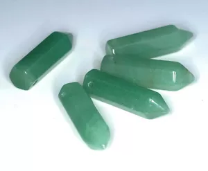 31X8MM VERDE AVENTURINA CUENTAS SUELTAS PUNTO VERDE 2 CUENTAS - Imagen 1 de 4