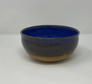 KAR Art Studio Keramik Deko Schale - Handarbeit & signiert BLAUE TROPFGLASUR - Bild 1 von 5