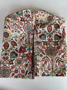 Jakobin Blumen Fenster Volant Stab Tasche 68x17 Baumwolle Mehrfarbig Vintage Style - Bild 1 von 14