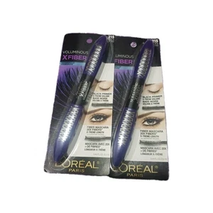2-L'OREAL Voluminous X Fiber Mascara With Primer 215 Blackest Black Waterproof - Bild 1 von 1