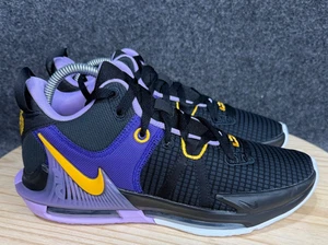 Nike Lebron Witness 7 Basketball Shoes Black Purple Gold DM1123-002 Size 9 - Picture 1 of 11