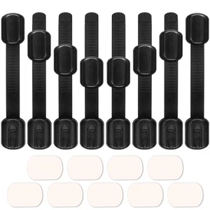 8 Pack Black Child Safety Cabinet Locks - Adjustable Straps Baby Proof Latche... - Picture 1 of 9
