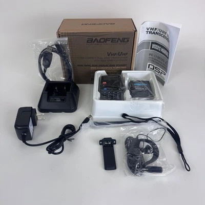 Baofeng Handheld Radio Scanner Fire Police VHF FM EMS Ham 2 Way Transceiver - Image 1 of 4