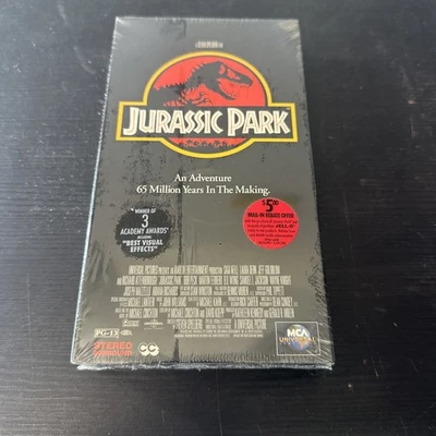 Jurassic Park VHS Steven Spielberg MCA Universal Watermark 1993 Sealed - Image 1 of 3