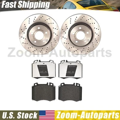 Brembo Front Brake Rotors & Pads Kit for 2003 2004 2005 2006 Mercedes-Benz SL500 - Image 1 of 4