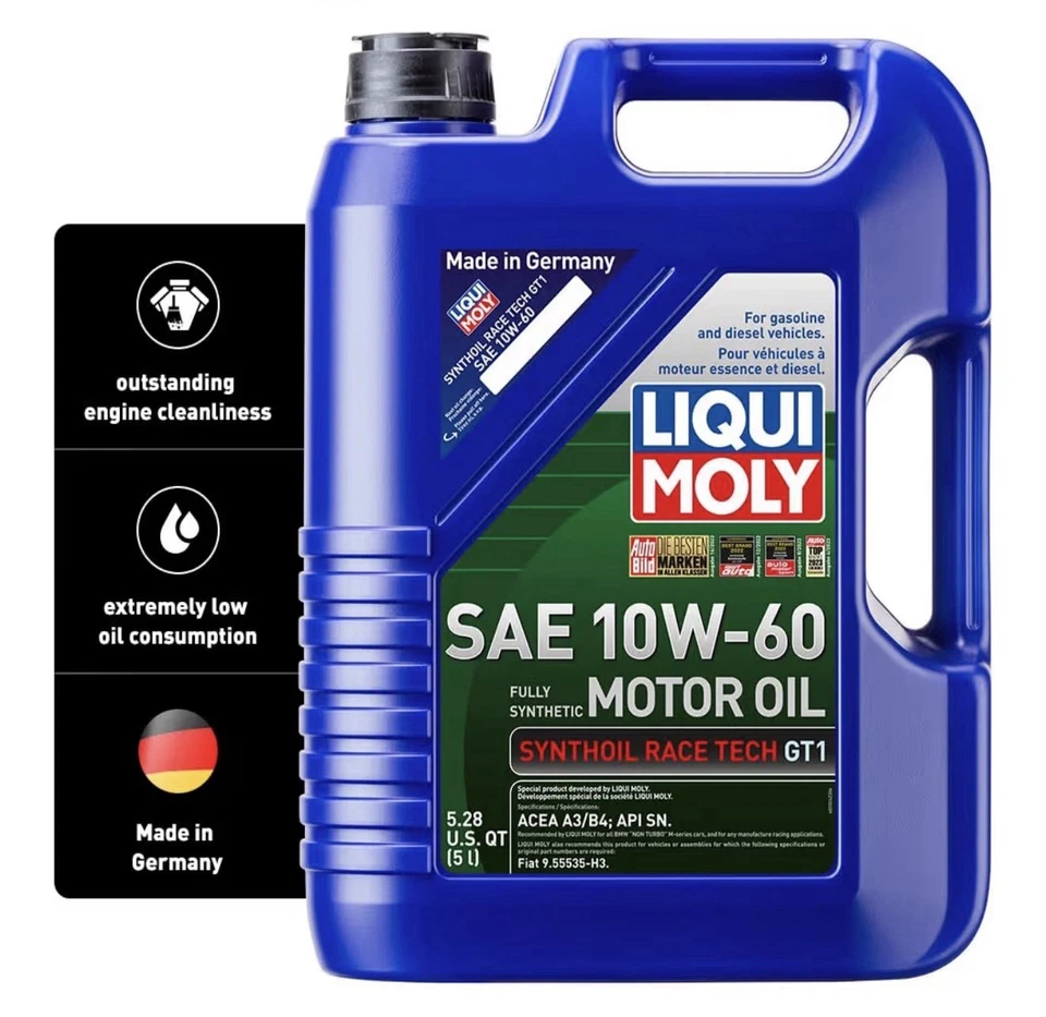 Botella de 5 litros Liqui Moly 10w-60 Synthoil Race Tech GT1 SAE (1) 2024 Foto 1 de 4