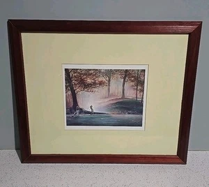 Collectible R.F. Harnett Framed Golf Painting/Print - Picture 1 of 3