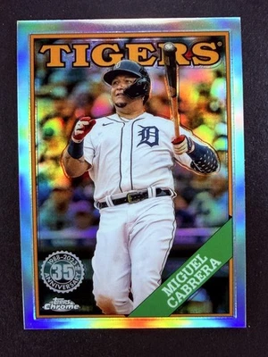 2023 Topps Chrome #88BC-4 Miguel Cabrera 1988 Refractor Detroit Tigers - Image 1 of 2