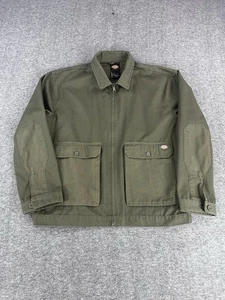 RARE Dickies Trucker Jacket Mens Large Green Fort Smith Detroit Workwear - Picture 1 of 9