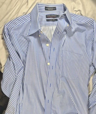 Camisa de Vestir Daniel Cremieux 16 33 Azul Blanco Rayas Staney Fit The Definitive... Foto 1 de 4