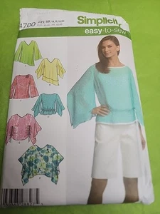 Simplicity Patterm 4700 Easy-to-Sew Misses Tops And Ponchos - Picture 1 of 3