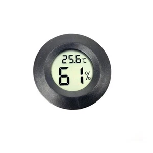 Basic Black Round Hygrometer Gauge for Cigars - Picture 1 of 3