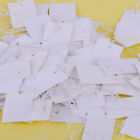 100pcs Blank White Price Tags Elastic String Strung Merchandise Paper Labels Pop
