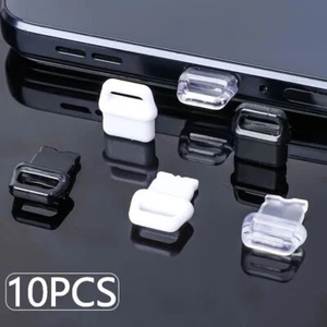 1/10Pcs Charge Port Cover Plugs Stopper DIY Protection Cap New Anti Dust Plug - Zdjęcie 1 z 24