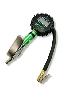 MANOMETRO DIGITALE PRESSIONE GOMME PISTOLA GONFIAGGIO PNEUMATICI 200 PSI LCD - Foto 1 di 8
