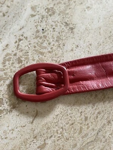 Astor W Germany Vintage roter Ledergürtel Anzughose Rock DAMEN - Bild 1 von 6