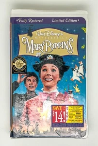 Vintage MARY POPPINS Walt Disney LE Masterpiece VHS Tape Clamshell Case SEALED! - Picture 1 of 5