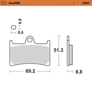 MotoMaster Front Brake Pads for Yamaha MT-01 2005-2006 RoadPRO Sinter  - Picture 1 of 1