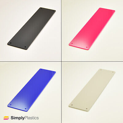 Acrylic Finger Door Push Plates - Colour And Finish Options - Plastic Perspex® • 4.05€