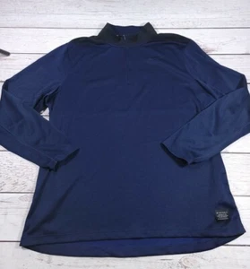 Nike Uomo Dri-FIT Athletic Fitted Golf 1/4 Zip Anteriore Navy Nero Xlarge R3 - Foto 1 di 9