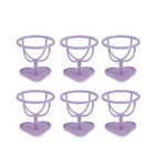  6 Pcs Violett Gestelle Für Lagerregale Puderquaste-Ständerhalter