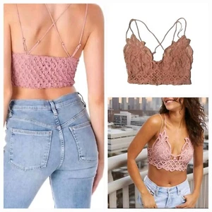 Free People FP One Adella Large Ballett Pink Long Line Bralette Neu mit Etikett $ 38 - Bild 1 von 7